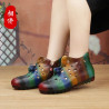 Accompanying hollow cowhide cool boots new breathable soft sole leather shoes round toe flat leather women's shoes