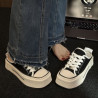 Thick-soled canvas shoes, versatile muffins, small white shoes, casual sports shoes for women