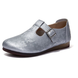 Genuine leather flat sole breathable pedal comfortable soft sole single shoes women's shoes casual shoes