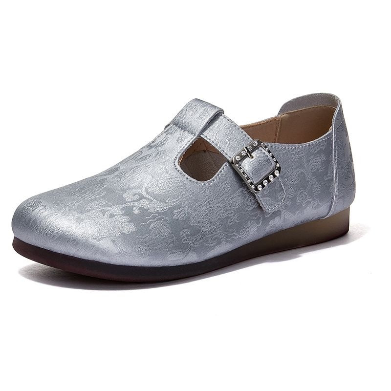 Genuine leather flat sole breathable pedal comfortable soft sole single shoes women's shoes casual shoes