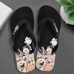 Personalised flip-flops men's and women's trendy cute indoor and outdoor thick-soled wear-resistant couple slippers