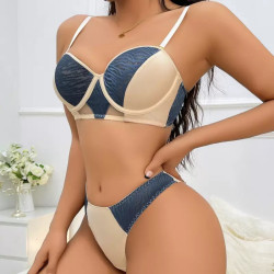 Sexy gathered breasts large underwear anti-sagging adjustable thickened fashion new bra set