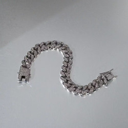 Wang Jiaer same necklace Cuban bracelet