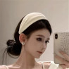 Solid color wide brim headband high top white headband