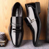 Leather shoes men's patent leather shoe business casual British pointed toe men's leather shoes