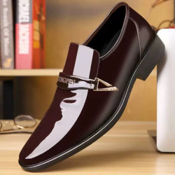 Leather shoes men's patent leather shoe business casual British pointed toe men's leather shoes
