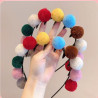 Summer colorful plush ball headband