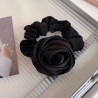 French retro satin three-dimensional rose hairband