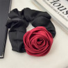 French retro satin three-dimensional rose hairband