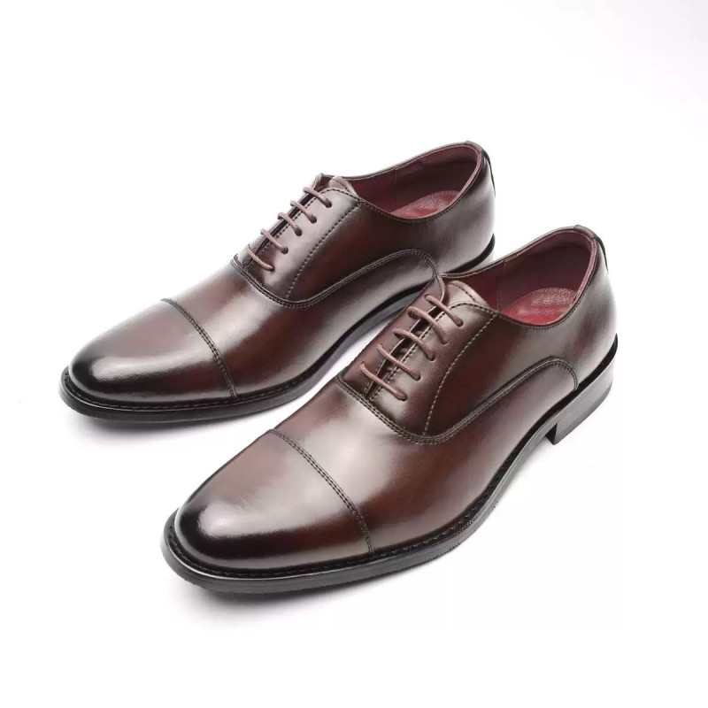 Business shoes Oxford men's shoes genuine leather three-joint men's leather shoes inner height-increasing leather shoes