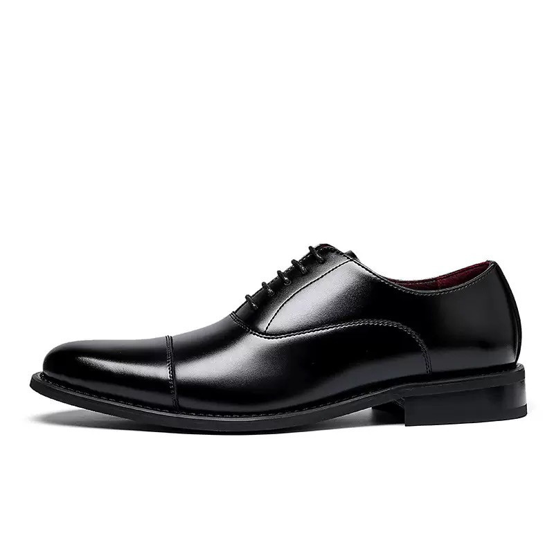 Business shoes Oxford men's shoes genuine leather three-joint men's leather shoes inner height-increasing leather shoes