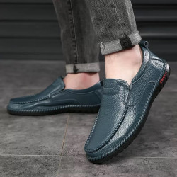 New first layer cowhide men's leather shoes cover foot pedal single shoes men's soft surface
