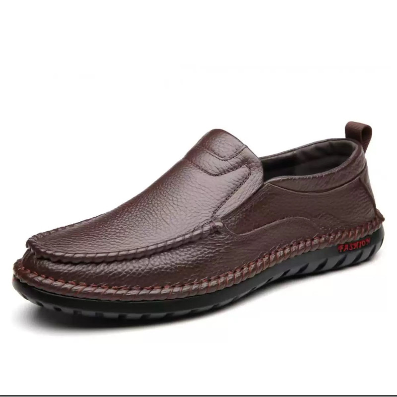 New first layer cowhide men's leather shoes cover foot pedal single shoes men's soft surface