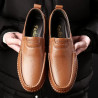 New first layer cowhide men's leather shoes cover foot pedal single shoes men's soft surface