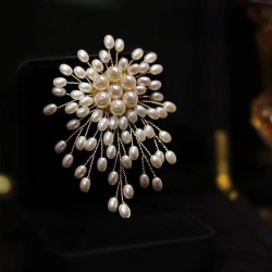 New style brooch pearl fireworks corsage for women