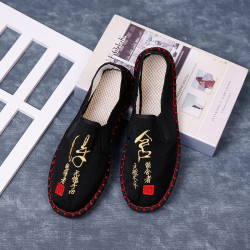 New national trend national style hand-sewn embroidered flowers old Beijing cloth shoes for men and women