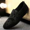 Large size men's shoes, one-foot pedalled bean shoes, lazy shoes, national style embroidered casual shoes
