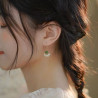 Natural Hetian Jasper Pearl Earrings