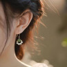 Natural Hetian Jasper Pearl Earrings