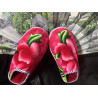 Pure handmade heel with flower woollen slippers pattern pattern woollen shoes finished products finished embroidery