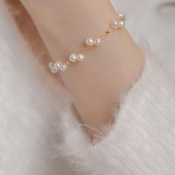 Natural Shell Pearl Double Bracelet
