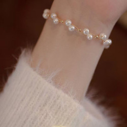 Natural Shell Pearl Double Bracelet