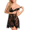 Lace see-through camisole lingerie sexy pajamas temptation bed hot no shedding mood bathrobe transparent thin models
