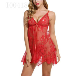 Lace see-through camisole lingerie sexy pajamas temptation bed hot no shedding mood bathrobe transparent thin models