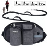 Pet waist bag with traction rope, multi-functional sports running, fitness training, dog walking waist bag