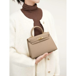 Fashion cowhide high-end genuine leather Kelly bag mini cross-body handbag