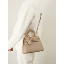 Fashion cowhide high-end genuine leather Kelly bag mini cross-body handbag