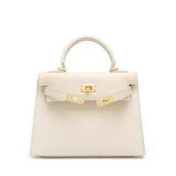 Fashion cowhide high-end genuine leather Kelly bag mini cross-body handbag