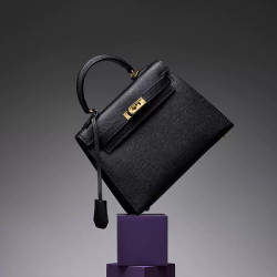 Fashion cowhide high-end genuine leather Kelly bag mini cross-body handbag