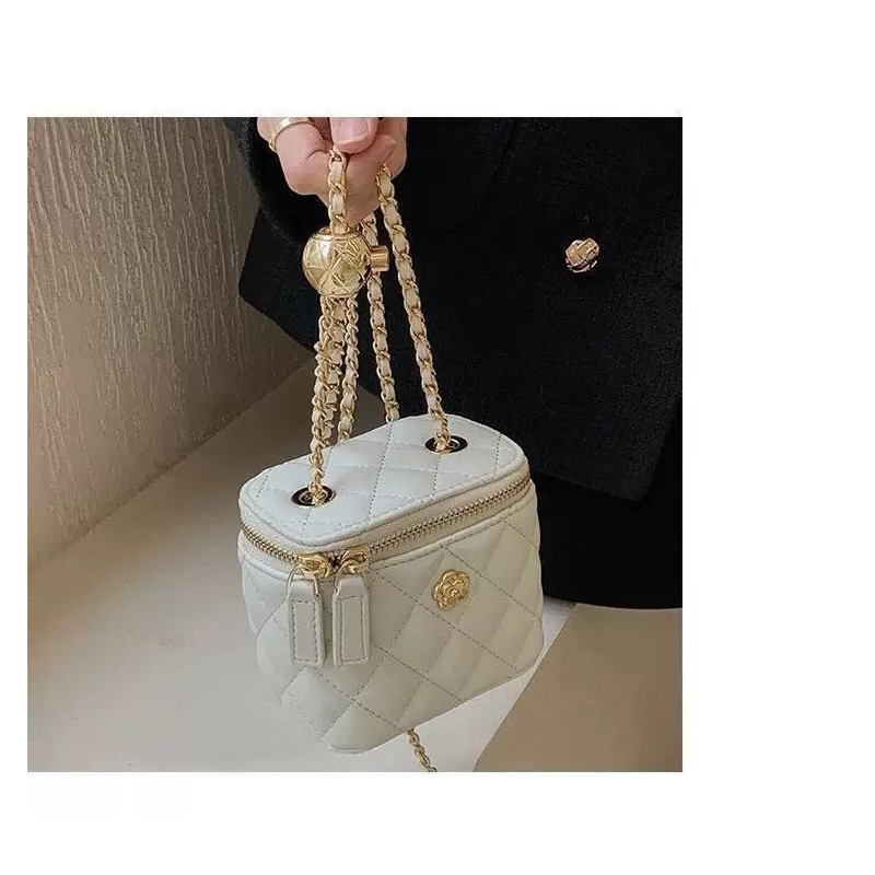 Garden camellia diamond chain box small bag women's mini one-shoulder cross-body bag