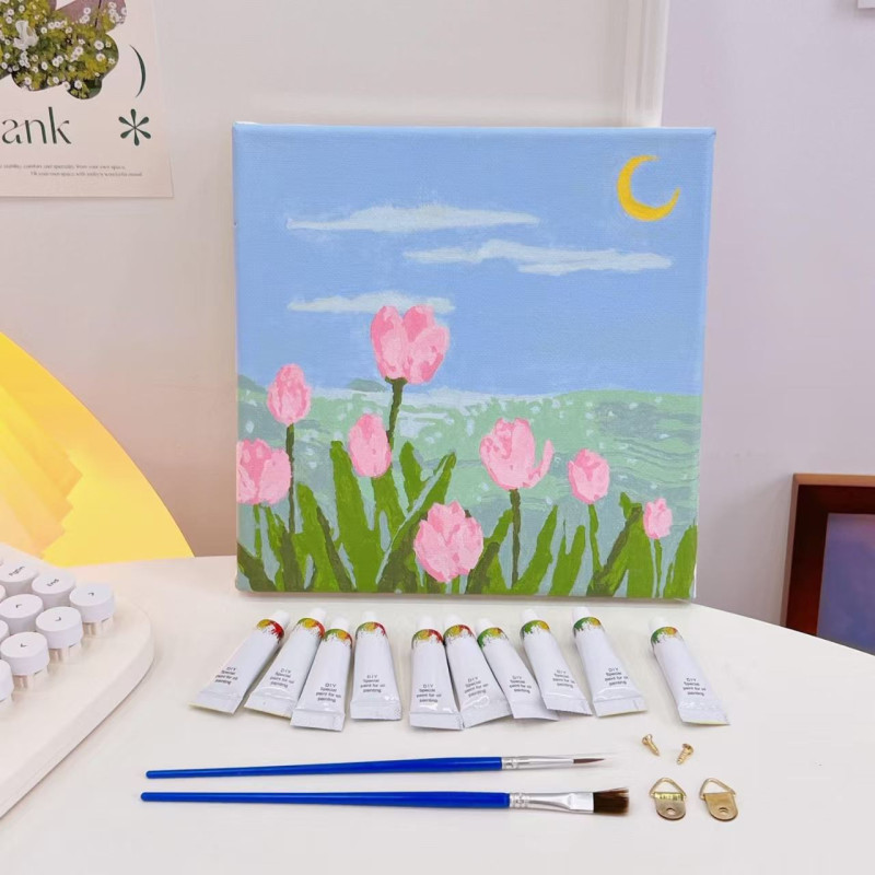 Digital oil painting DIY filling oil painting simple hand-painted