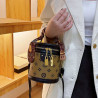 Women's cylindrical bag fashion handbag high-end cylindrical one-shoulder bucket cross-body bag