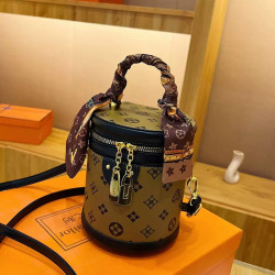 Women's cylindrical bag fashion handbag high-end cylindrical one-shoulder bucket cross-body bag