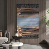 Modern light luxury living room sofa wall background wall hanging painting