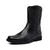 Western cowboy boots fashion men's shoes workwear fashion retro zipper Martin boots