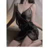 Sexy lingerie pure desire sheer sexy slit hot and tempting lace nightgown uniform for women set.