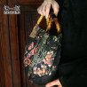 Imitation fragrant cloud yarn retro bamboo joint carrying bag ancient style cheongsam handbag Chinese style