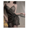 Sexy lingerie pure desire sheer sexy slit hot and tempting lace nightgown uniform for women set.