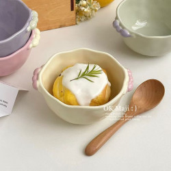Cream Style Tableware Ceramic Bowl