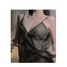 Sexy lingerie pure desire sheer sexy slit hot and tempting lace nightgown uniform for women set.