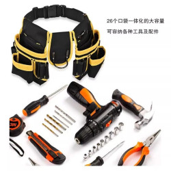 Toolkit wear-resistant durable waist bag iron hook single bag double bag electrician maintenance bag
