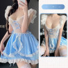 Sexy lingerie, feminine, cute maid, sheer, hot, teasing maid outfit with breast pad