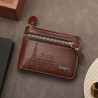 Men's short wallet zipper multi-card slot card holder certificate holder fashionable durable easy to carry