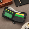 Men's short wallet zipper multi-card slot card holder certificate holder fashionable durable easy to carry
