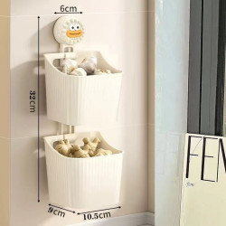 Suction cup kitchen onion, ginger and garlic storage box wall mounted