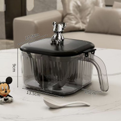 Seasoning box kitchen household seasoning salt pot set integrated multi-grid combination